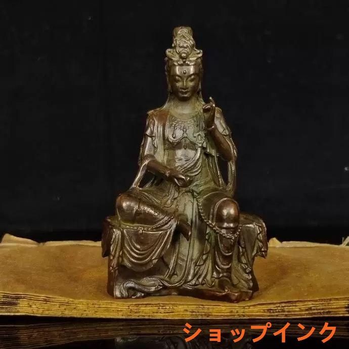 仏教美術 仏像 自在観音 小仏像 銅製 銅器 仏教美術 仏像 自在観音 小仏像 銅製 銅器gzp0829 - メルカリ