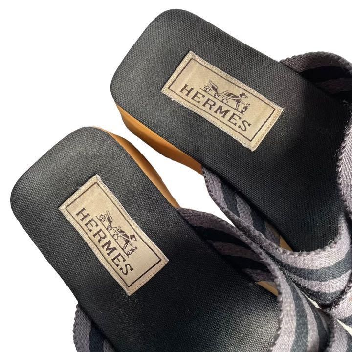 エルメス サンダル フールトゥ ウッドソール サイズ35 エルメス サンダル フールトゥ ウッドソール サイズ35 HERMES