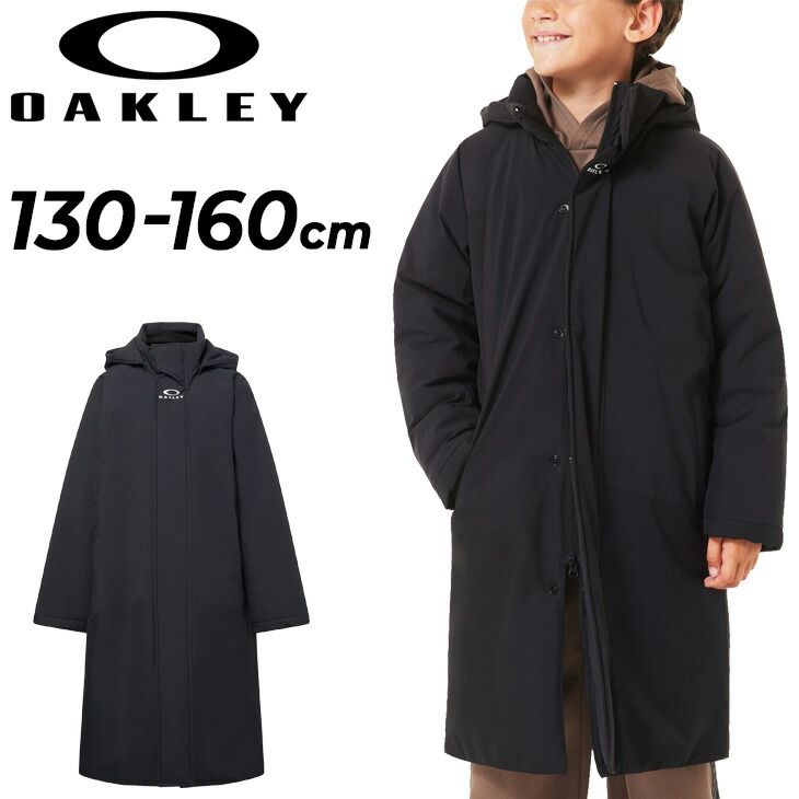 オークリー キッズ ジュニア ロングコート 裏ボア 裏起毛 OAKLEY Ytr Long Coat 10.0 子供服 130-160cm ユース コート アウター ベンチコート はっ水 防風 スポーツウェア 子ども用コート キッズウエア|FOA408315