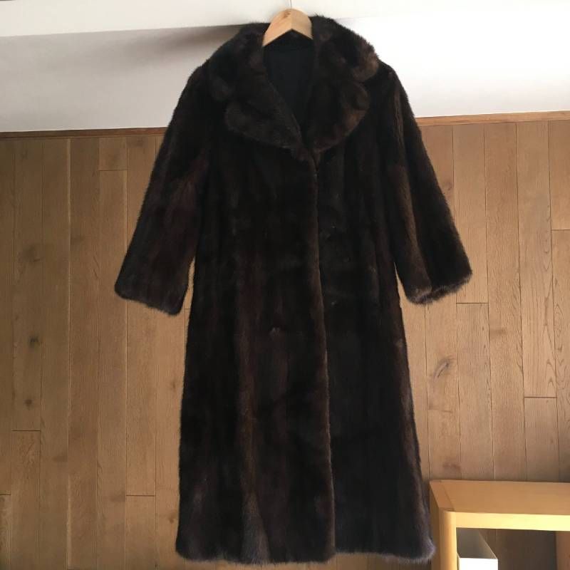 美品 着丈１０９ MINK パステル ミンク ロング コート F