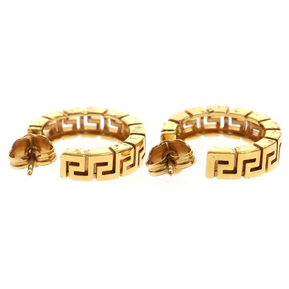 VERSACE 販売 (ヴェルサーチ) グレカモチーフ フープ イヤリング