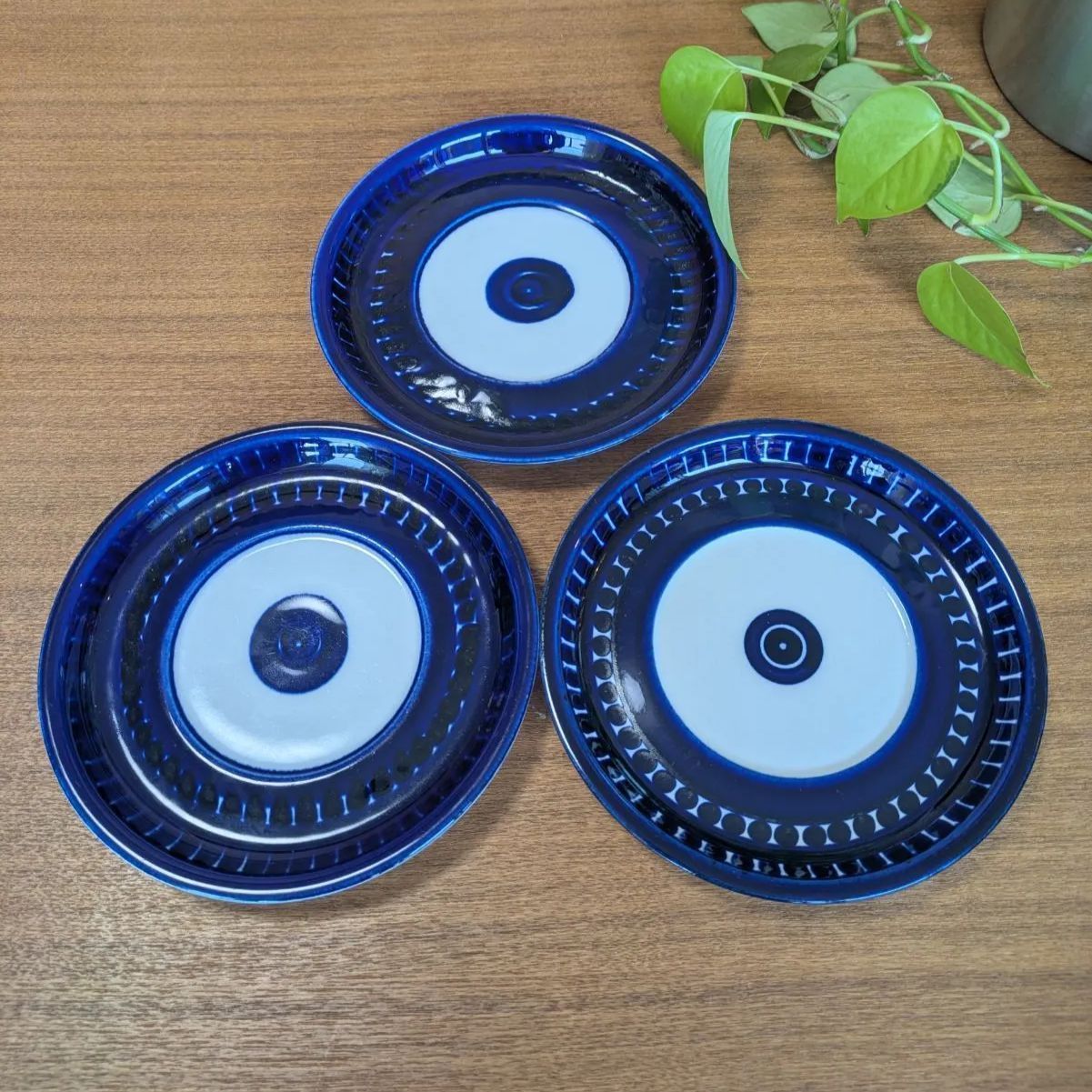 3客セット アラビア ARABIA バレンシア カップ＆ソーサー ブルー 陶磁器