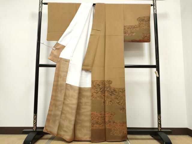 平和屋着物▽伝統工芸伝承者 木村正明 訪問着 風景草花文 正絹