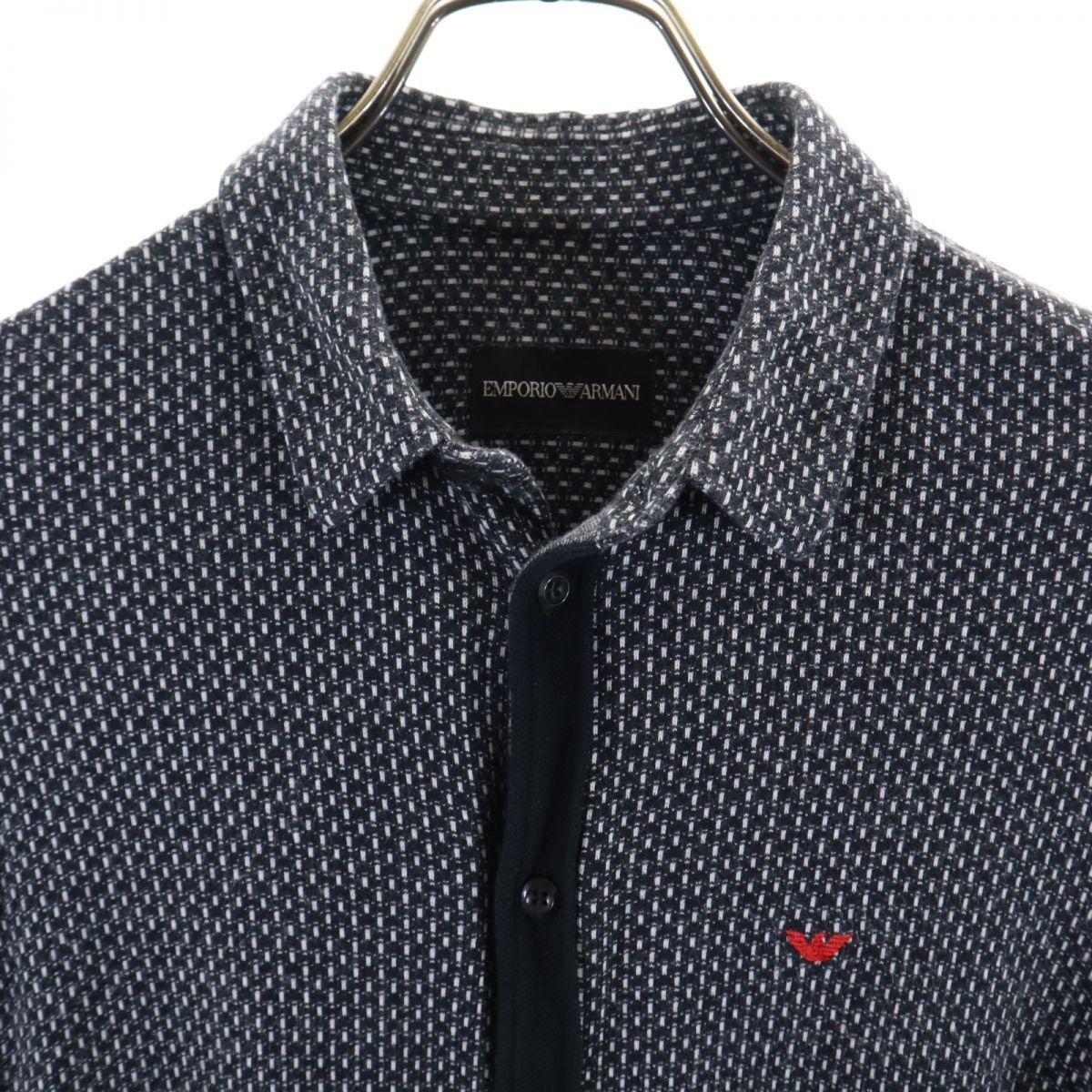 エンポリオアルマーニ 長袖 ニット シャツ S ブラック Emporio Armani 