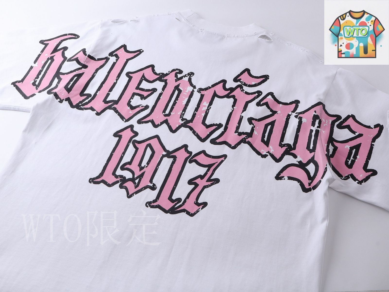 今日WTO】BALENCIAGA 2025 SS Art - Printed Washed T - Shirt