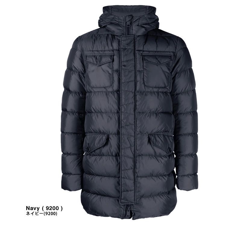 HERNO（ヘルノ）POLAR-TECH ダウンジャケットコート46ネイビー