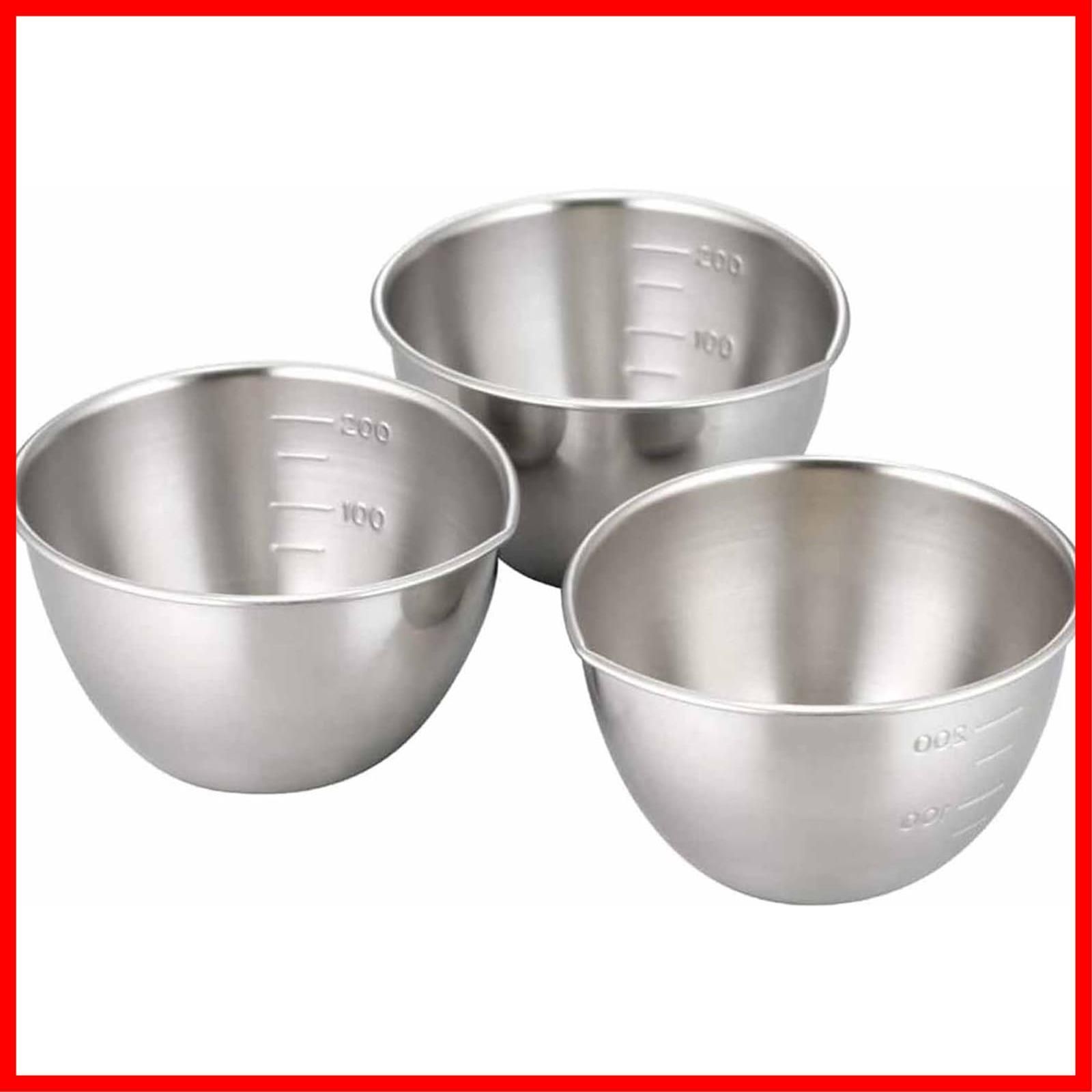 商品 3個組 注ぎ口付き 目盛付き 270ml 食洗機対応 下ごしらえに便利 小分け ボウル ボール 容器 ステンレス 下村企販 燕三条 28867 燕三条