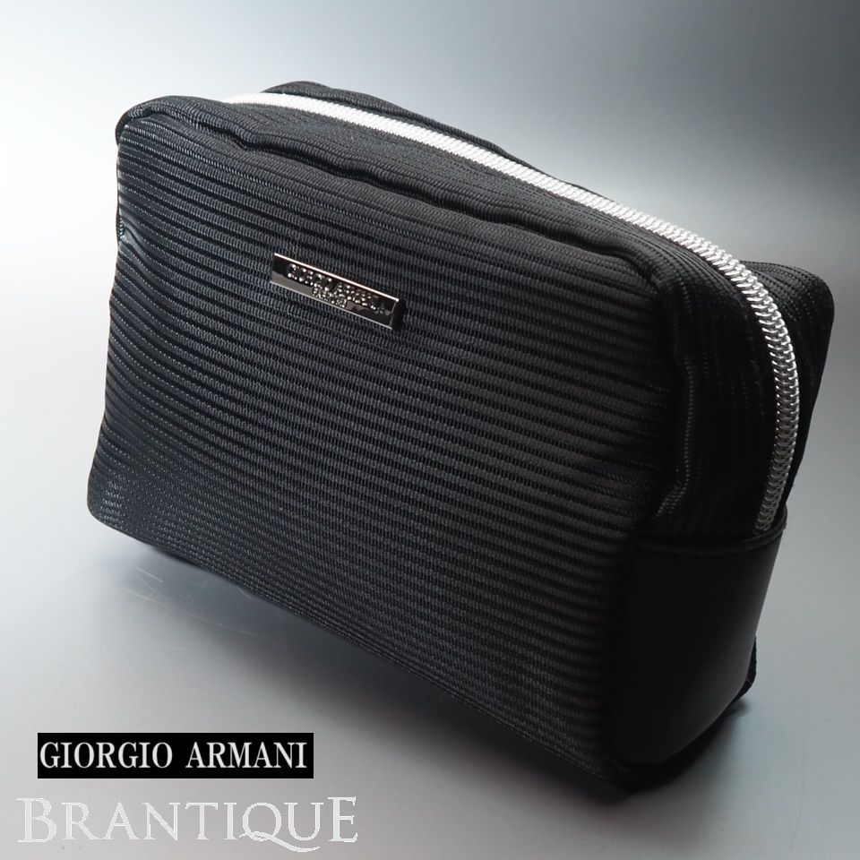 GIORGIO ARMANI】 ジョルジオアルマーニ メイクポーチ ポーチ ブラック