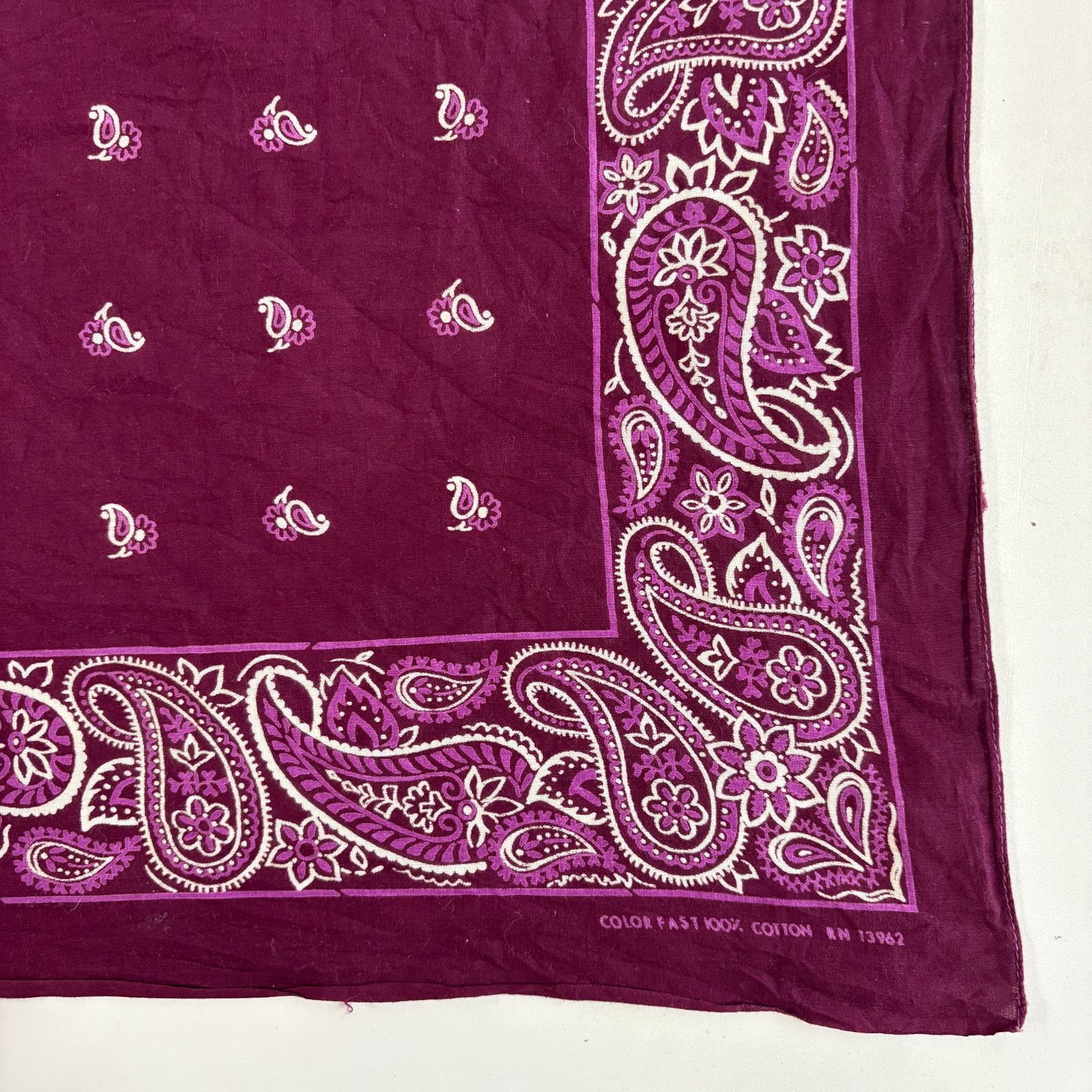 vintageバンダナ 60s USA製 RN13962 ペイズリー B-165 2025年最新