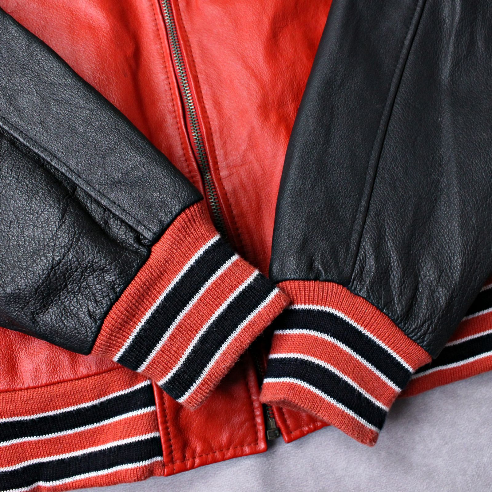 CSC SPORTSWEAR】高級感オールレザー スタジャン 90s ビンテージ CSC SPORTSWEAR】高級感オールレザー スタジャン 90s ビンテージ