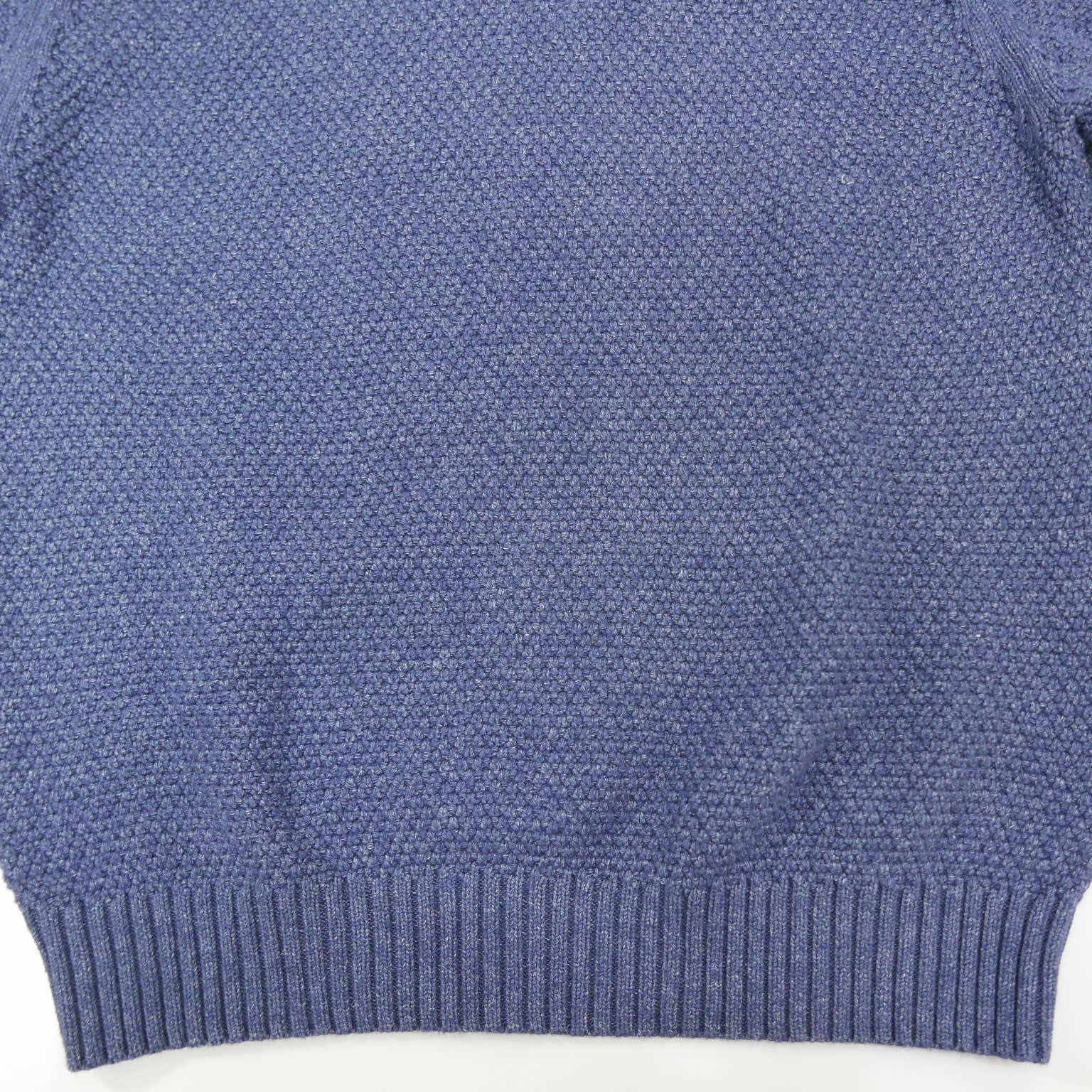 16SS SOPHNET. ソフネット INDIGO COTTON WAFFLE CREW NECK KNIT 
