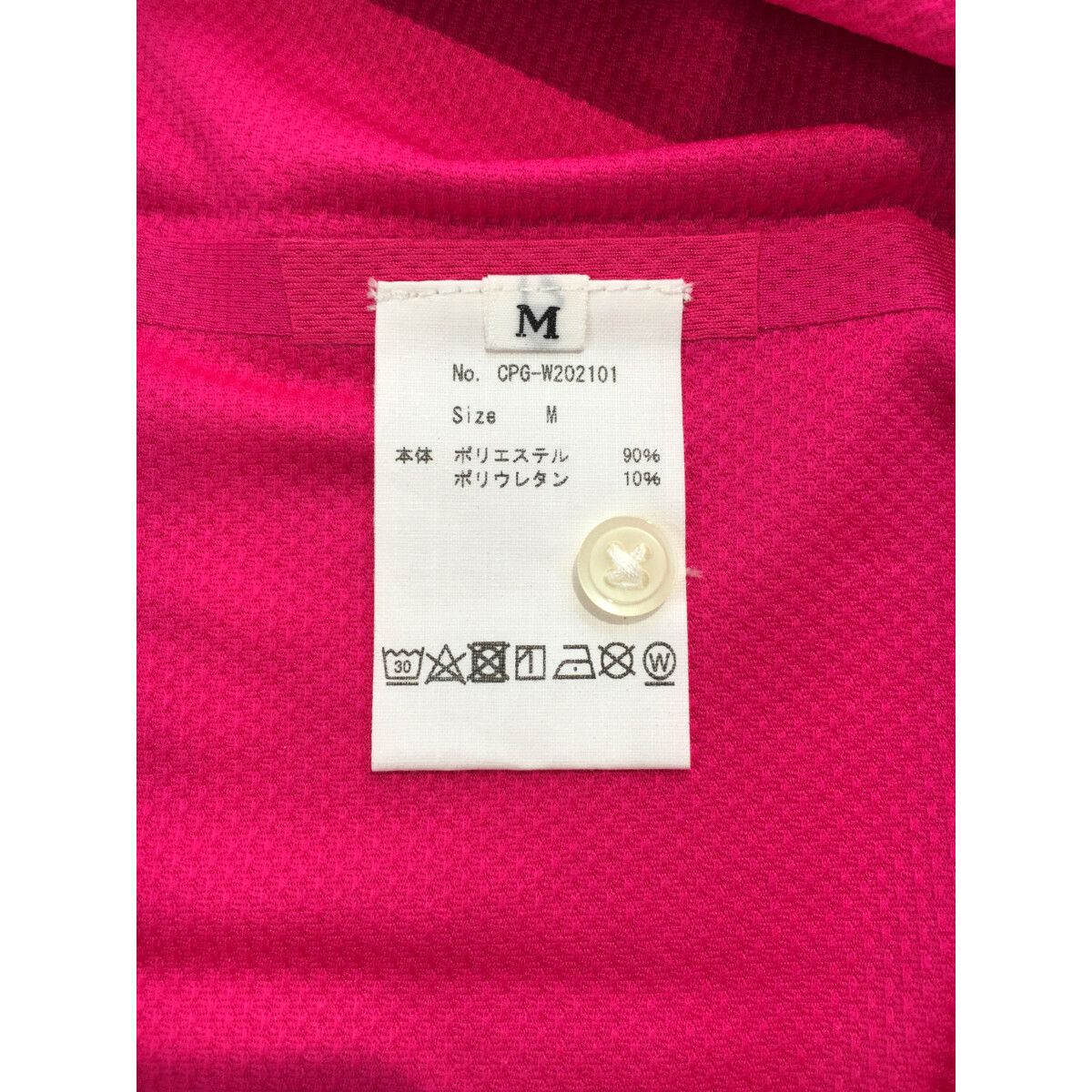 coco 未使用品 シーピージーゴルフ CPG GOLF レディース 半袖ポロシャツ M 濃ピンク ビッグロゴ 未使用品 レディース シーピージーゴルフ CPG GOLF 半袖