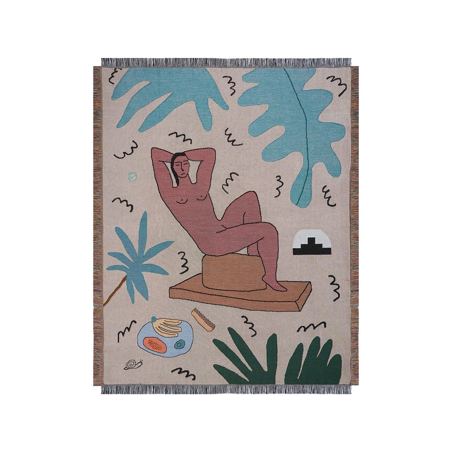 mini patio アメリカ雑貨 ひざ掛け ラグ ブランケット おしゃれ マルチカバー ，彫像130X160cm……
