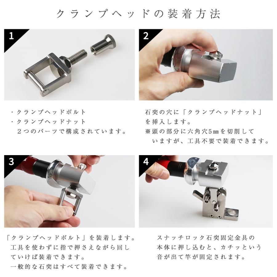 CHONMAGE FISHING 64チタン製 クエ用 スナッチロック式 石突固定金具 ロッド リール ルアー USTAUSTRALIA_COM_AU