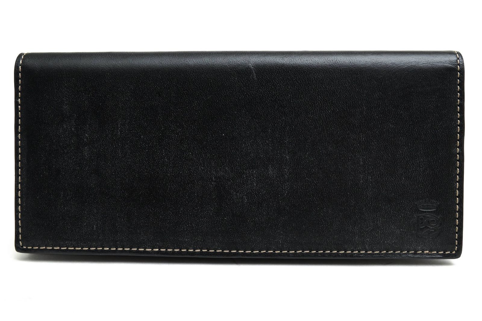 ポールスミス Paul Smith 長財布 財布 ウォレット メンズ 男性 男性用 レザー 革 本革 ブラック 黒 554839 J165 PC WAX PCワックス 蝋引き 小銭入れなし 札入れ 二つ折り