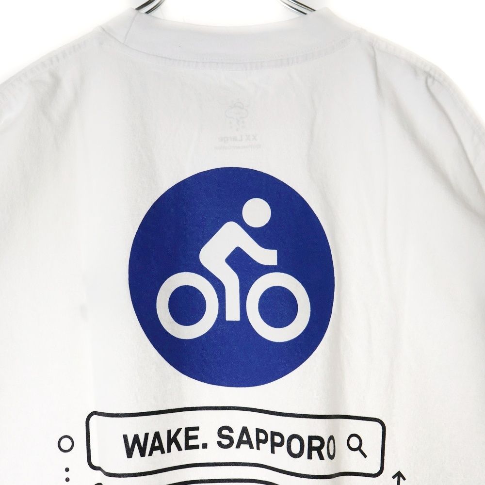 barbersakota → Wake sapporo •bicycle tee barber sakota × WAKE SAPPORO BICYCLE TEE Size: XL White Men