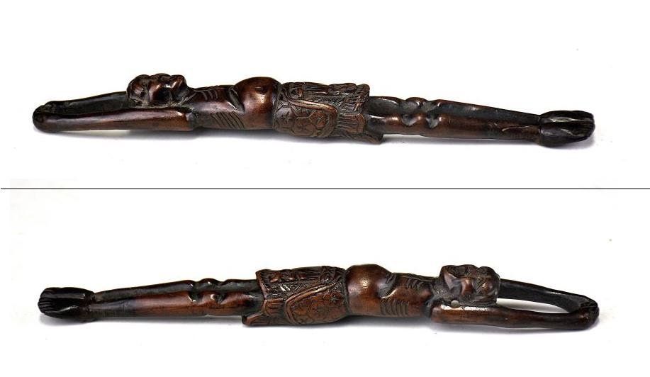 柘植般若面根付 般若面根付 柘植 江戸時代柘植 : 根付 珍しい般若の根付