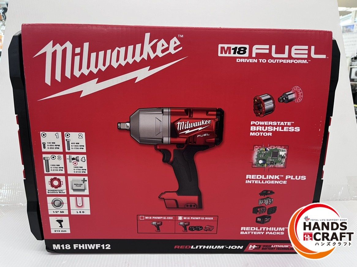 ミルウォーキー Milwaukee 18V 1 2 インパクトレンチ M18 FHIWF12-502X 18V5.0Ah×2 充電器付