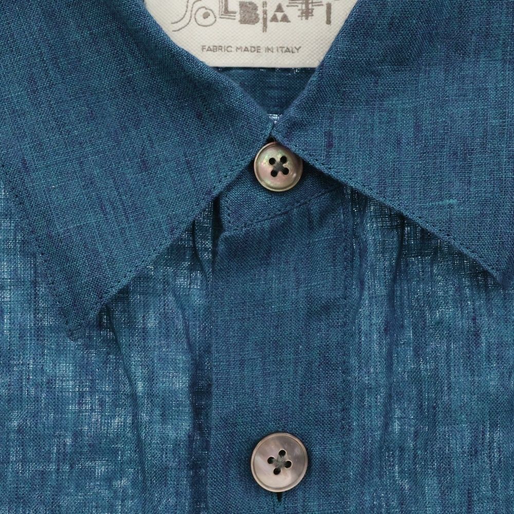 CABaN (キャバン) 日本製 リネン ダブルパッチポケット ハーフスリーブ