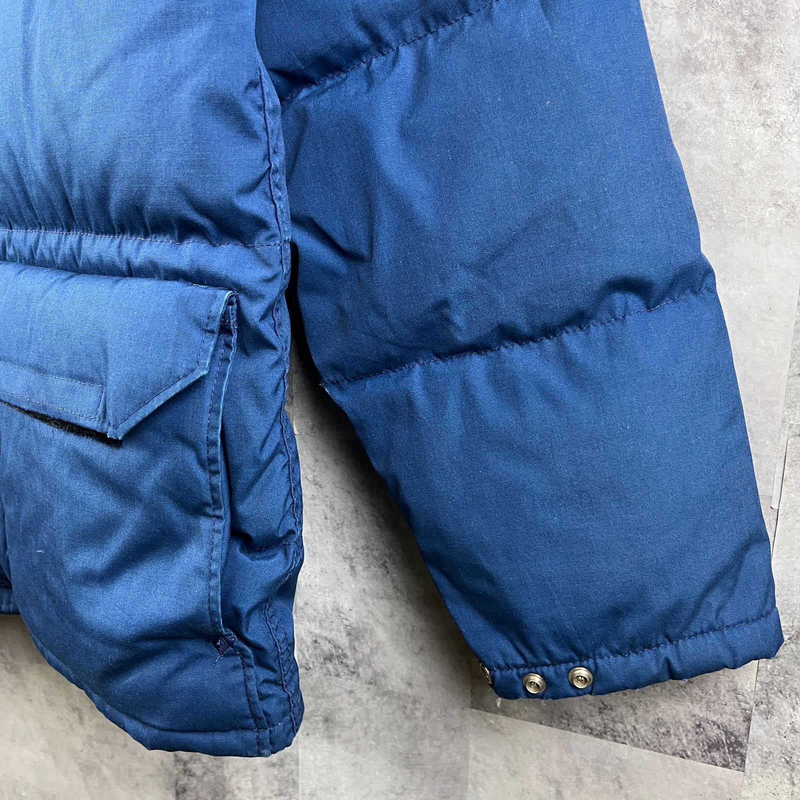 80s USA製 THE NORTH FACE ダウンジャケット 茶タグ ブルー M