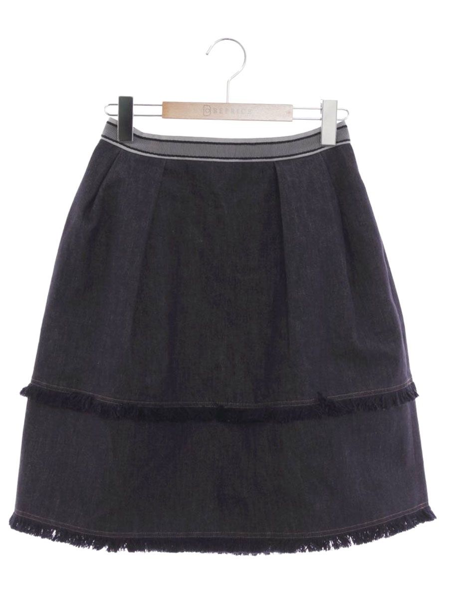 フォクシーブティック スカート Skirt サーキュラー 40 フォクシー サイズ40 Skirt \"Lady Circular\" FOXEY コード刺繍リネン