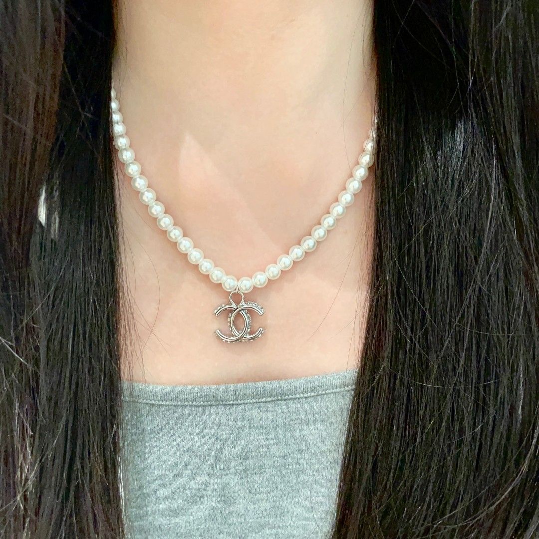 CHANEL ロゴモチーフ 二重ネックレス　ヴィンテージ VINTAGE CHANEL/シャネル】necklace logo（ネックレス