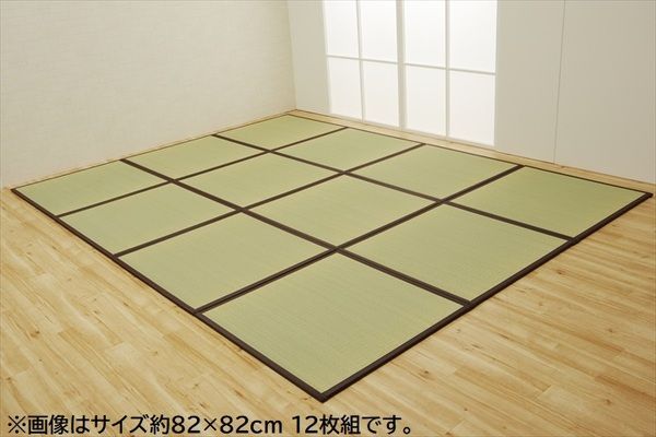 豊富な商品を即検索。 い草 置き畳 ユニット畳 ブラウン 約82×82×1.7cm 9枚1セット 軽量 ジョイント付き 抗菌 防臭 〔リビング〕 代引不可