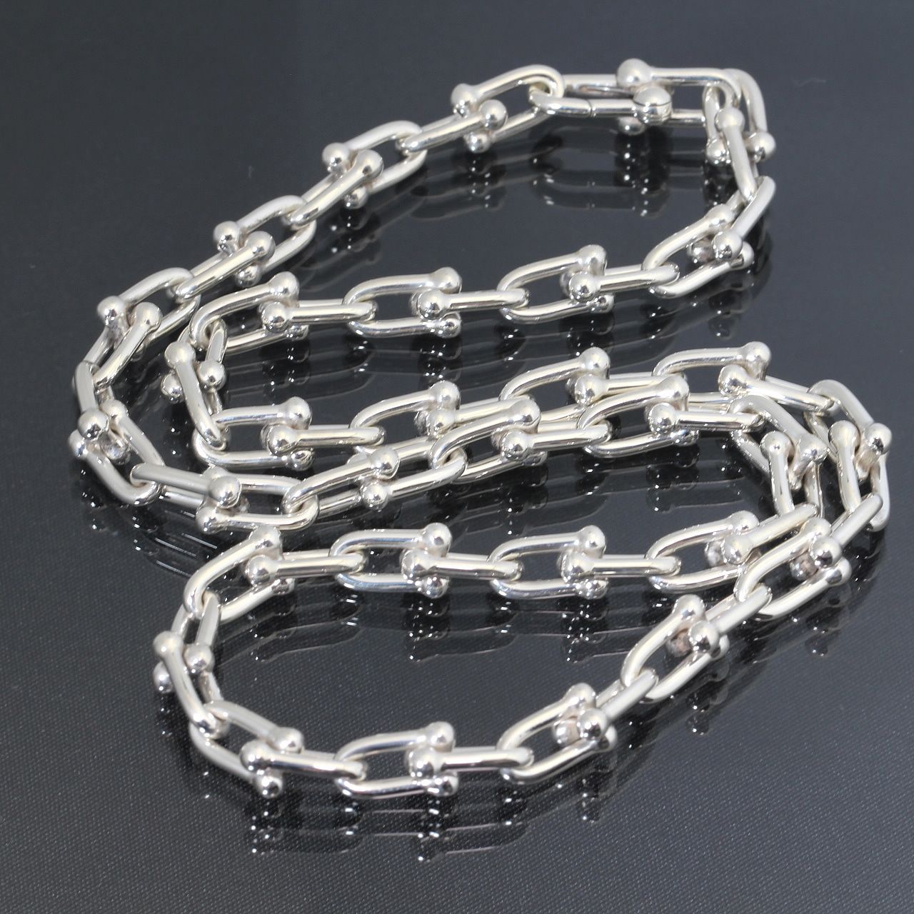 極美品 ティファニー ハードウェア リンク ネックレス シルバー925 ティファニーハードウェア リンクネックレス スモール ユニ