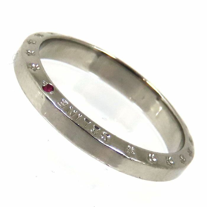 CELINE セリーヌ デザイン ルビー リング プラチナ Pt900 16号