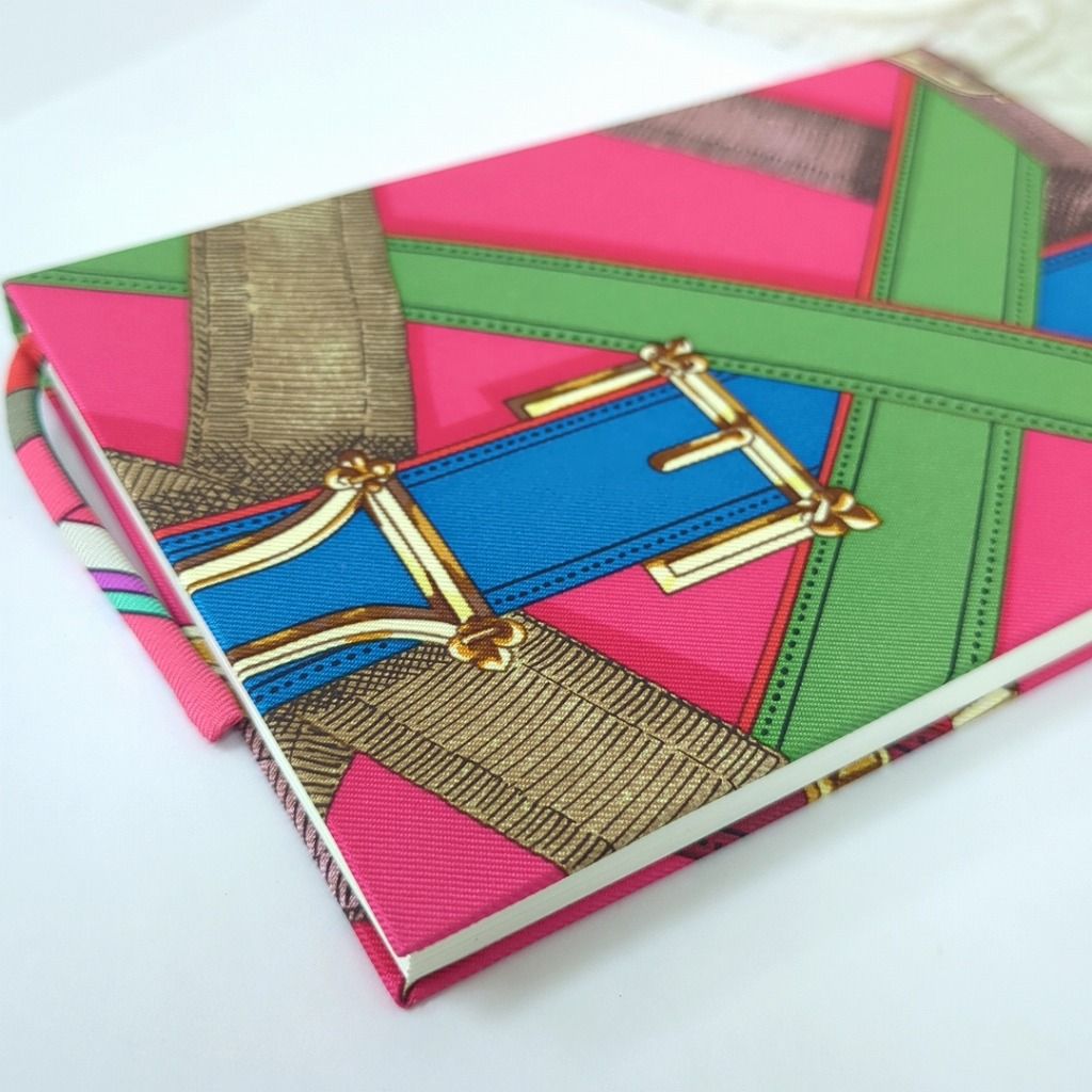 エルメス ベルトデザイン ノートブック メモ帳 ピンク カーキ ブルー