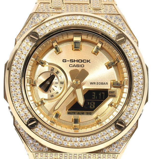 G-SHOCK GA2100gb GARISH ゴールド メタル 全面CZジルコニア