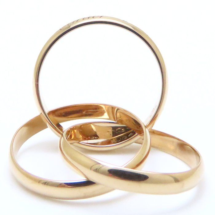 CARTIER カルティエ トリニティ リング 指輪 1Pダイヤモンド #51 11号  