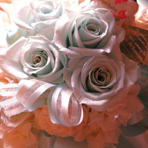 誕生日プレゼント 水色 花束風 プリザーブドフラワー ケース付き プリザーブドフラワー 誕生日プレゼント 記念日の贈り物におすすめのフラワーギフト