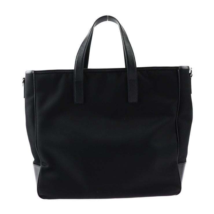 超人気の雑貨店 トートバッグ プラダ PRADA 2VG064 ブラック レザー ナイロン バッグ