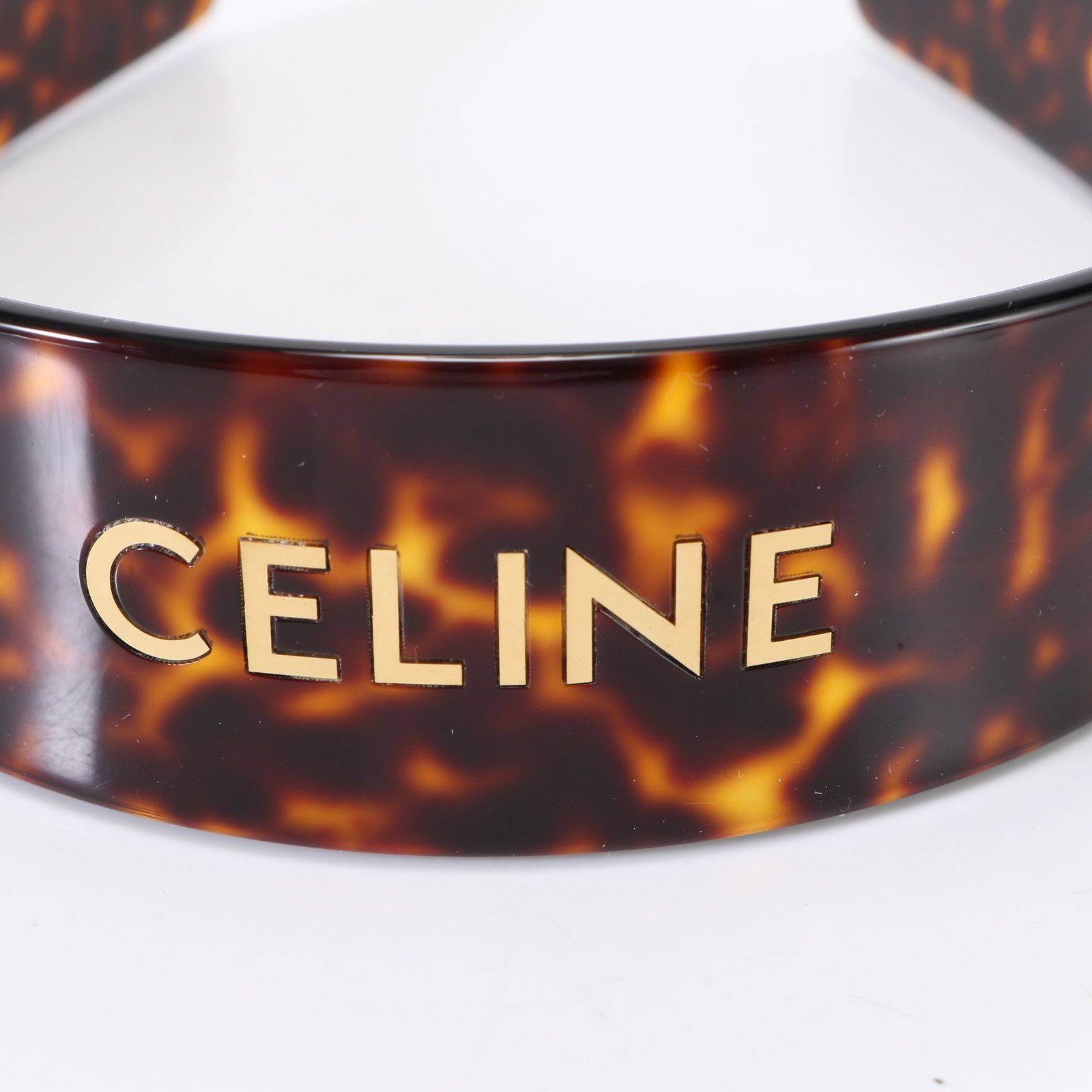 CELINE ヘッドバンド　ダークハバナ CELINE セリーヌ カチューシャ ヘッドバンド ヘアアクセサリー