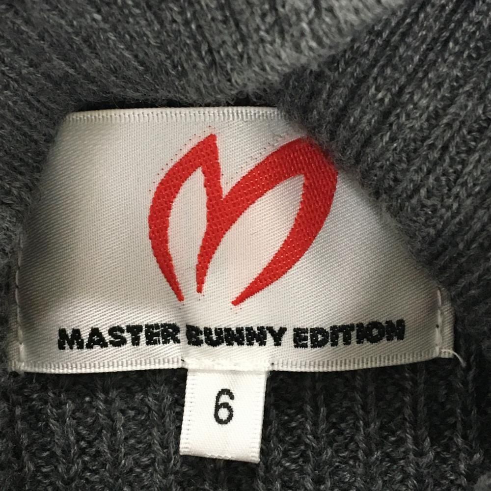 マスターバニー セーター グレー 細ケーブル編み ウール混 タートルネック メンズ 6 XL ゴルフウェア MASTER BUNNY EDITION LLC-HASEGAWATOSO_COM