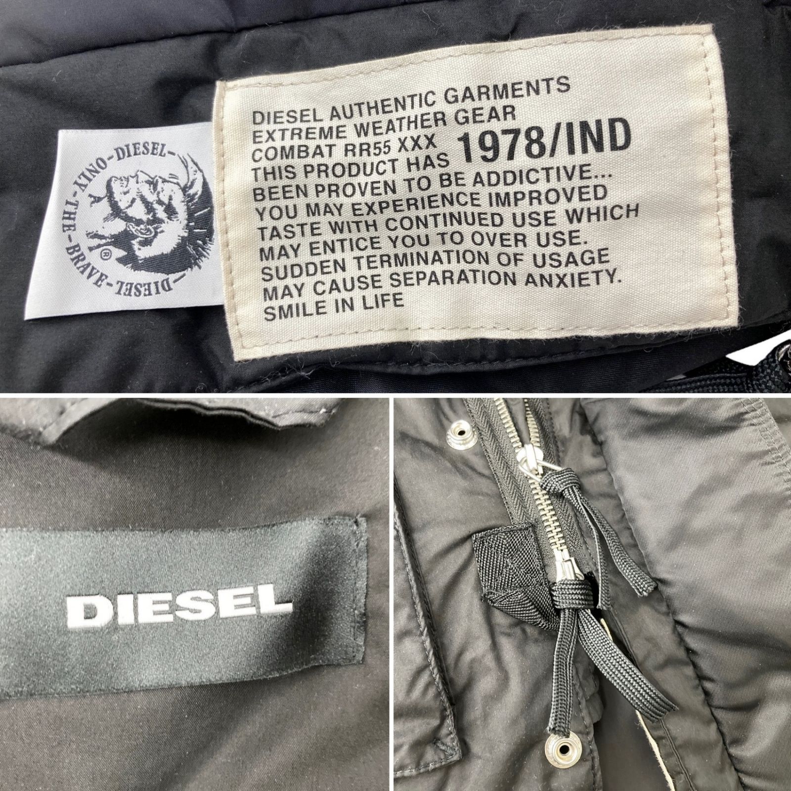 DIESEL (ディーゼル) ナイロン 中綿 モッズコート ミリタリー