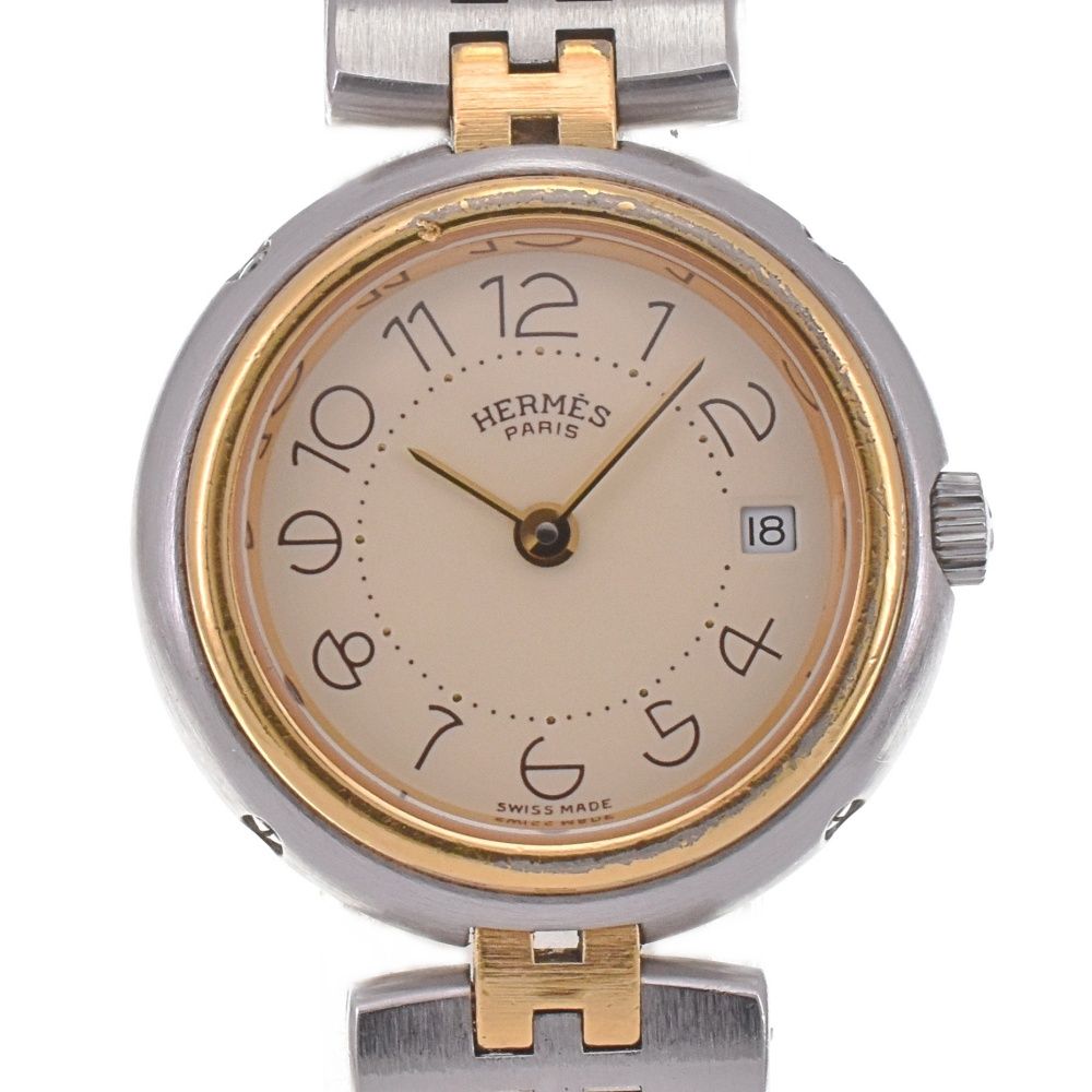 エルメス HERMES プロフィール デイト SS|GP クォーツ レディース I 142503