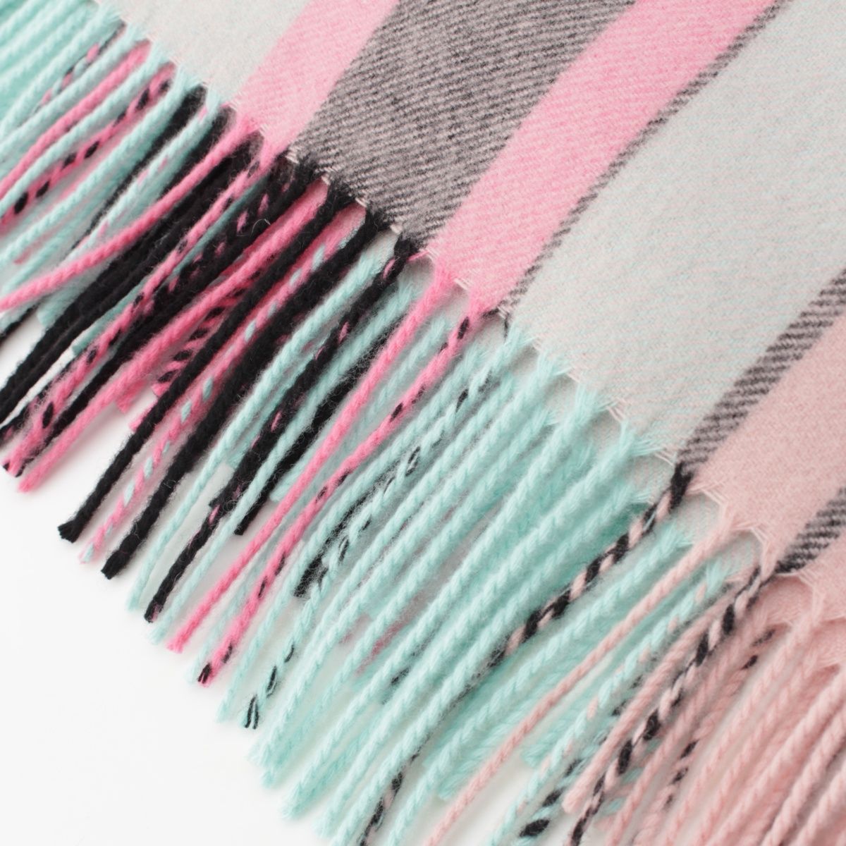 ジョンストンズ ドゥロワー別注 カシミヤ フリンジ 大判 マフラー