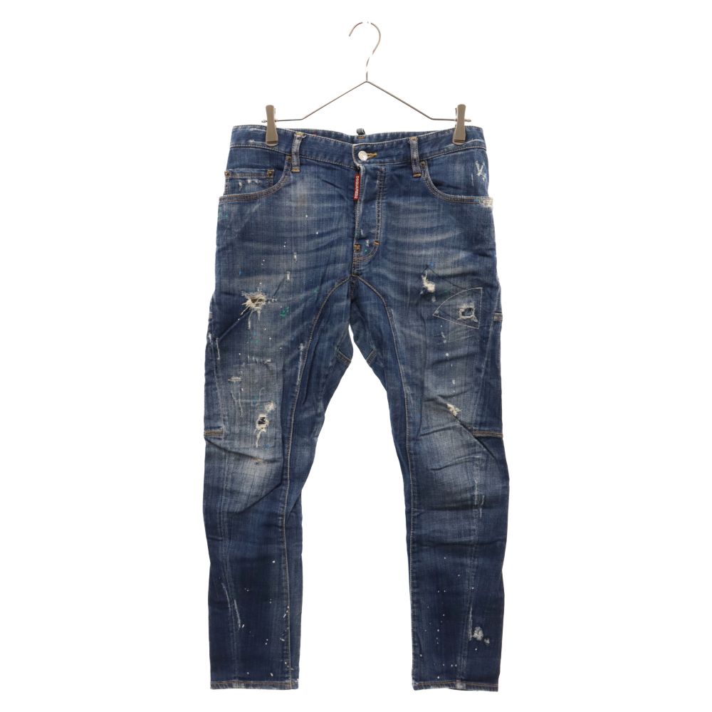 DSQUARED2 (ディースクエアード) SKATER JEAN ペイント ウォッシュド 
