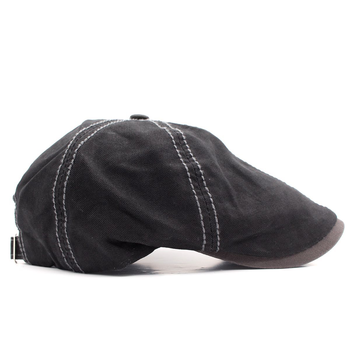 キャスケット帽 インパクトワッペンデザイン 無地 綿キャップ 帽子 56cm~60cm KC49-1