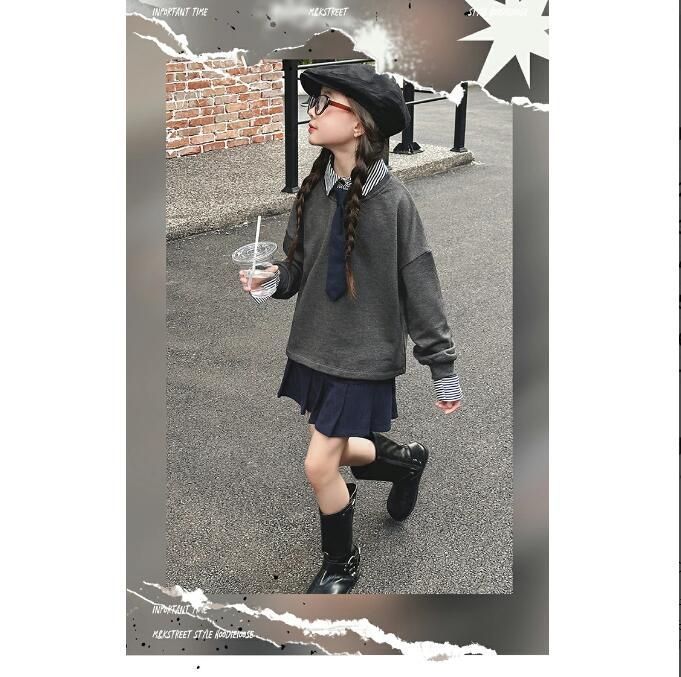 子供服 セットアップ 女の子 キッズ 春秋 無地 上下セット 2点