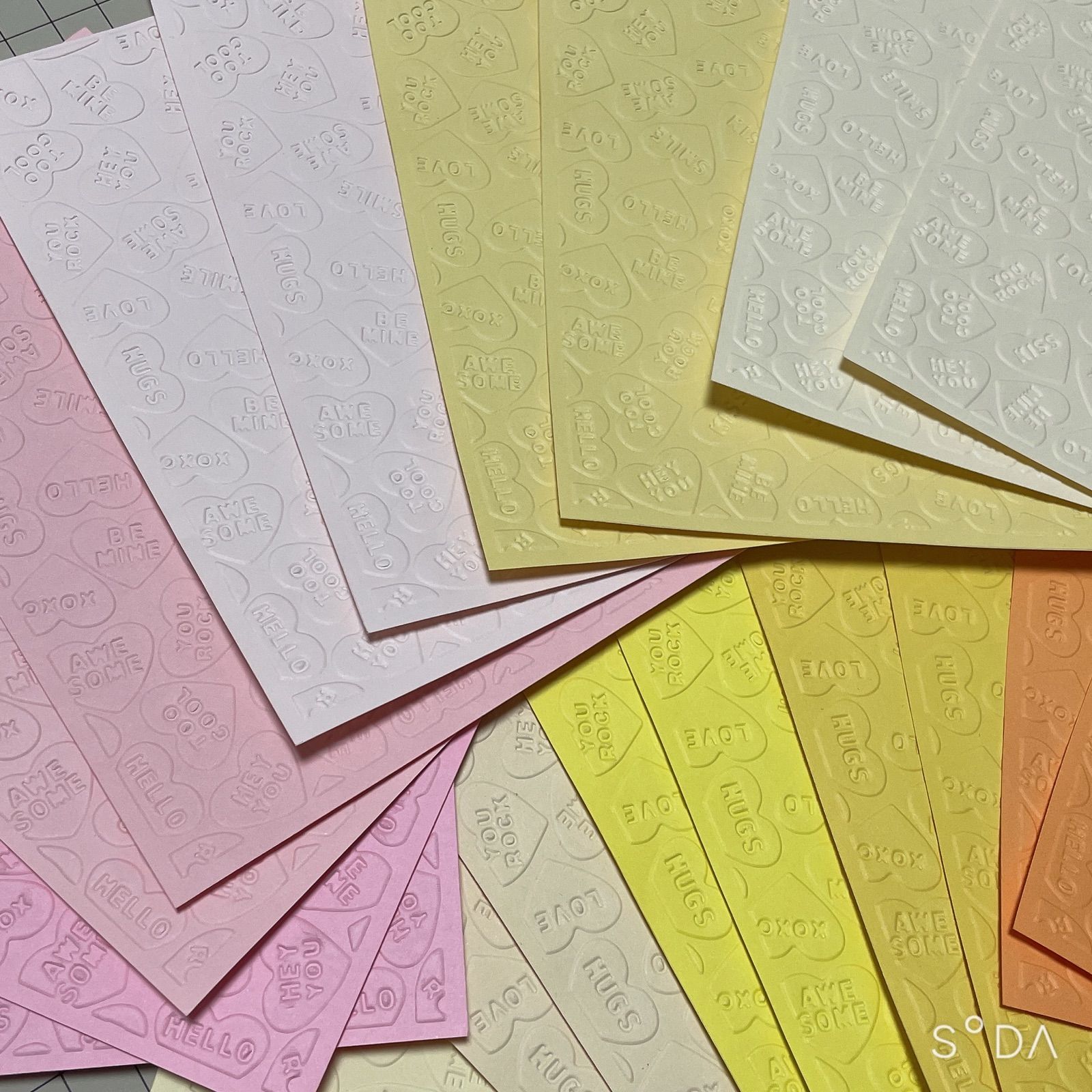 キャンディハーツ エンボス加工 ⑩ キャンディハーツ エンボス加工 ロールシール 在庫 アメキャラ