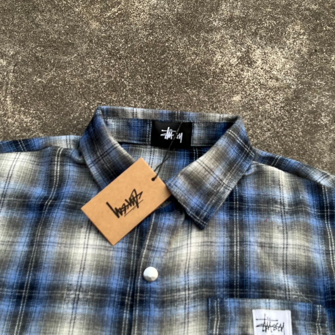 Stussy 2024 FW チェックシャツ 半袖 Stussy 2024 Fwスチュワート早秋コレクションチェック柄シャツ