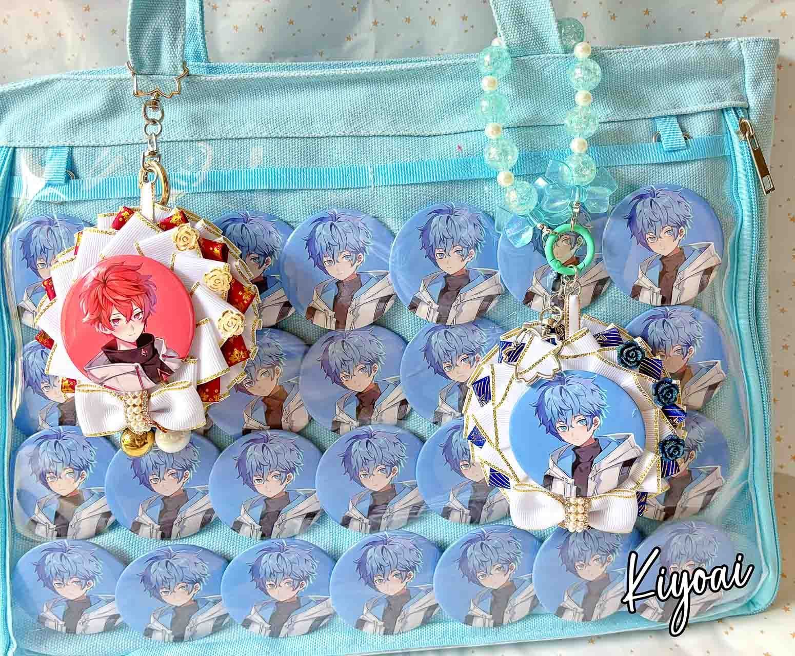 あんスタ 桜河こはく 缶バッジ 80個 ＋痛バ・手作りロゼット・ラバスト付き あんスタ 桜河こはく 缶バッジ 80個 ＋痛バ・手作りロゼット