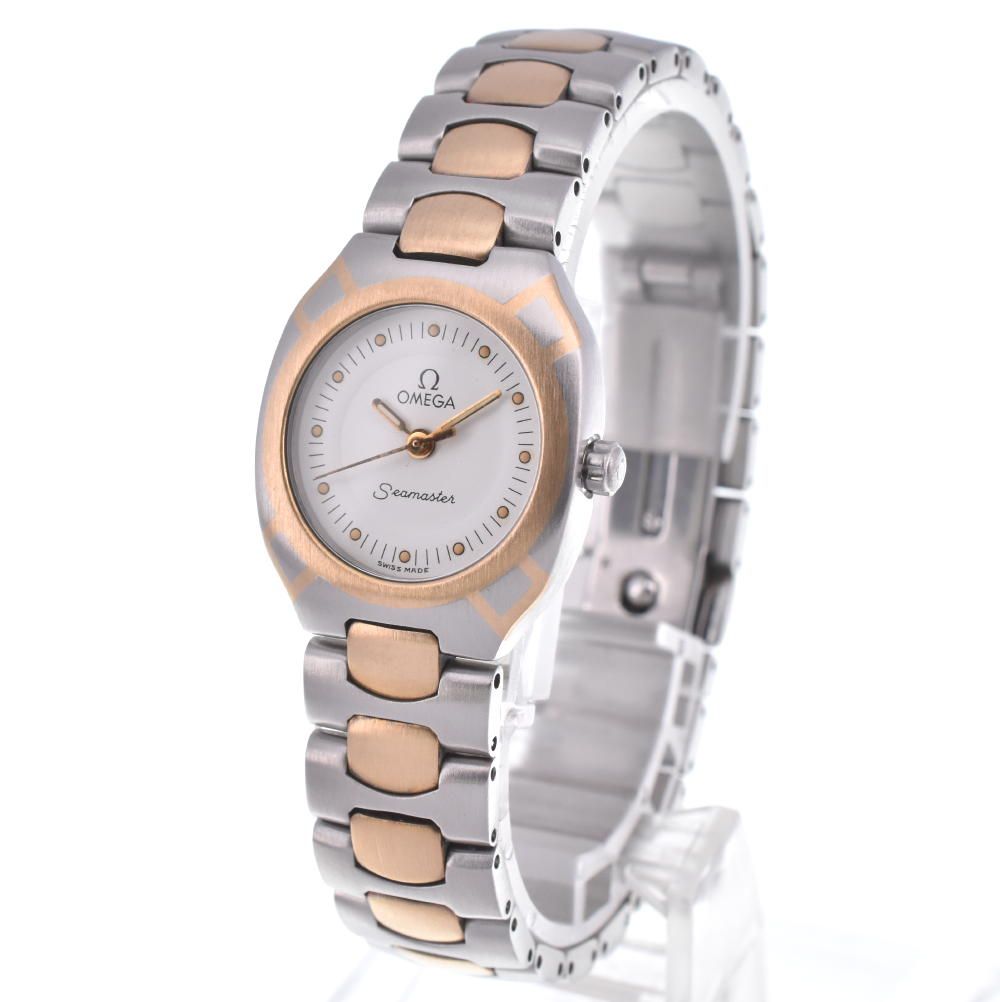 オメガ OMEGA シーマスター ポラリス SS/K18 クォーツ レディース良品