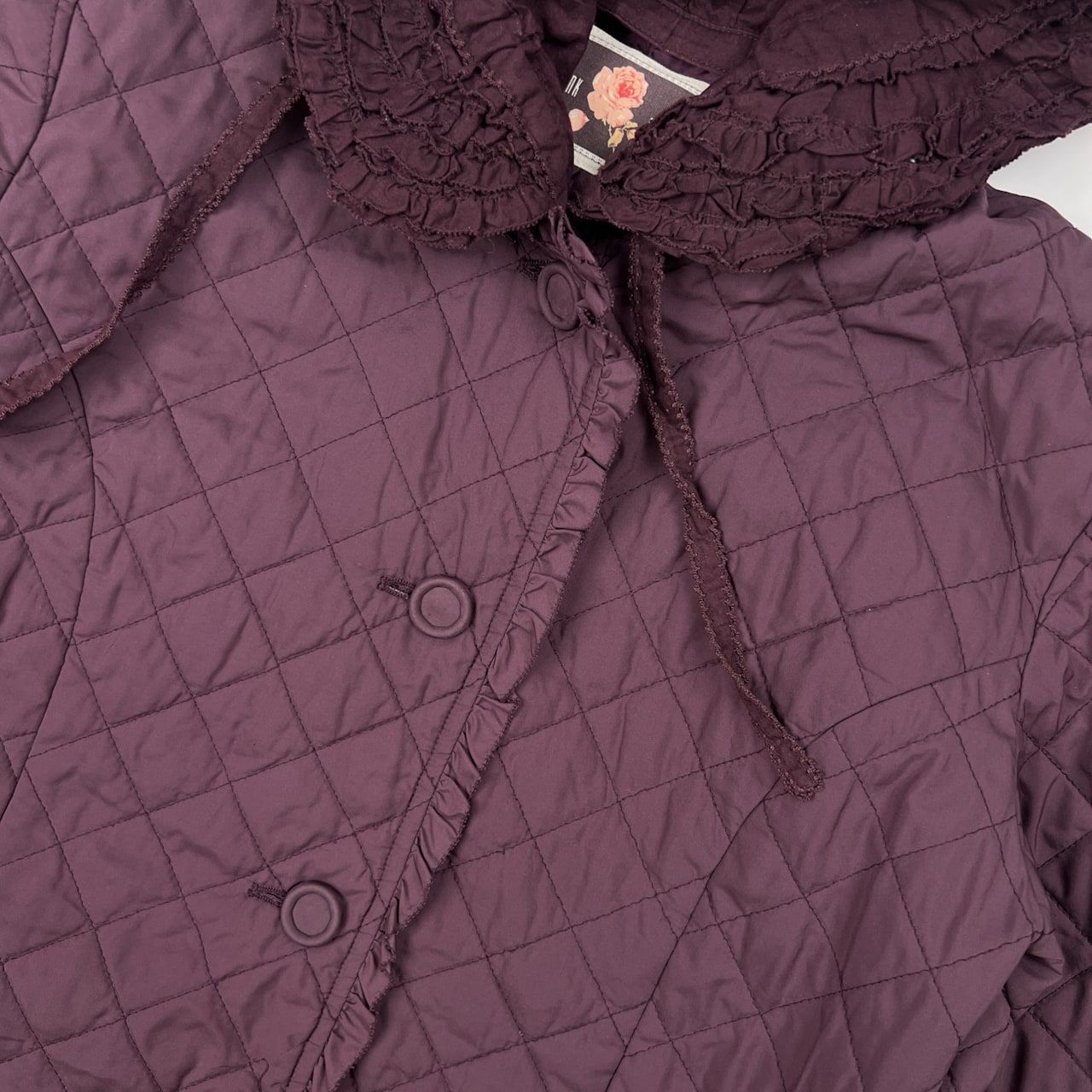 【あや】PINK HOUSE フード付きキルティングコート PINK HOUSE ピンクハウス レース & フード付き キルティング