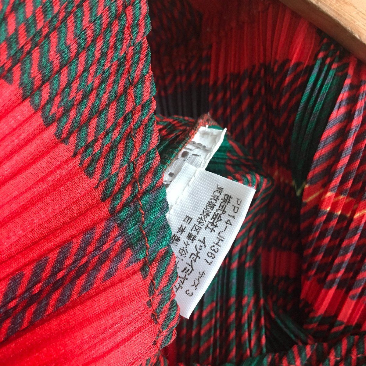 PLEATS PLEASE チェック柄 ワンピース 美品 PLEATS PLEASEプリーツプリーズチェックワンピース