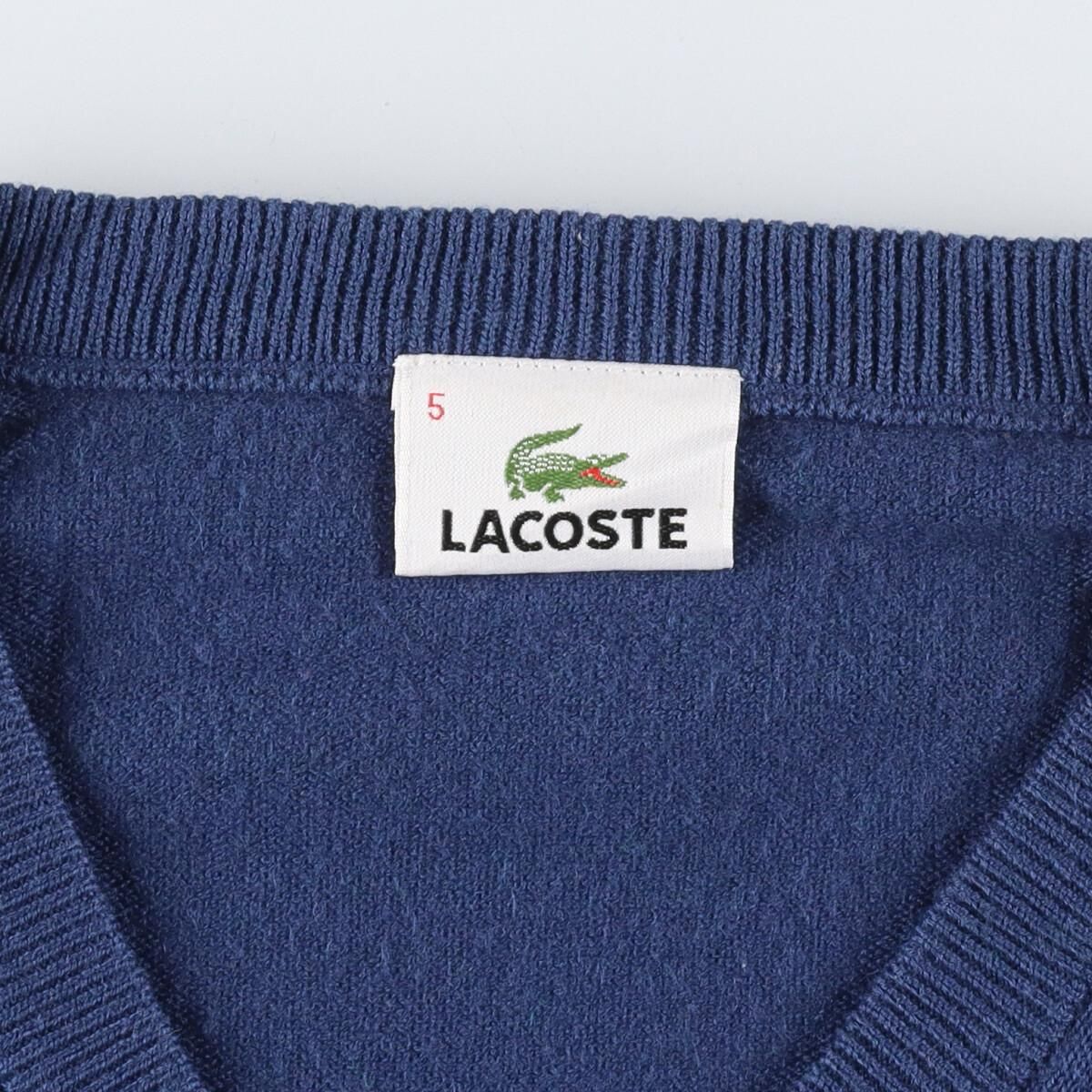 国内即発送】 Vネック LACOSTE ラコステ 古着 ウールニット