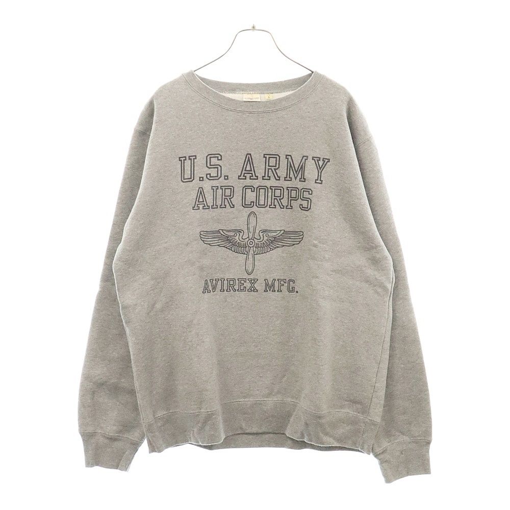 AVIREX (アヴィレックス) U.S.AIR FORCE SWEATSHIRT ユーエスエアフォース スウェットトレーナー グレー 6113478